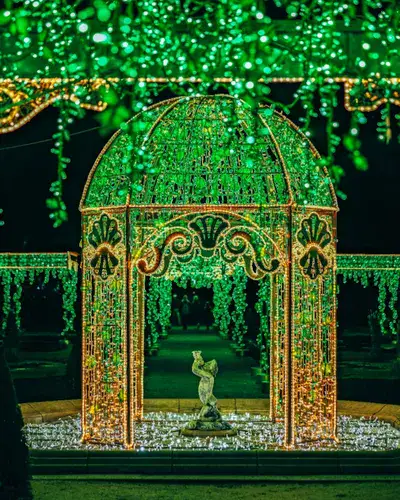 סיור ערב בוורשה שכולל ביקור בתצוגת האורות בגינת ארמון ווילנוב, עם רכב ונהג והדרכת שמע בעברית